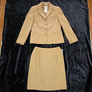 NWT Talbots 100% Camel Hair suit with skirt, size 4P